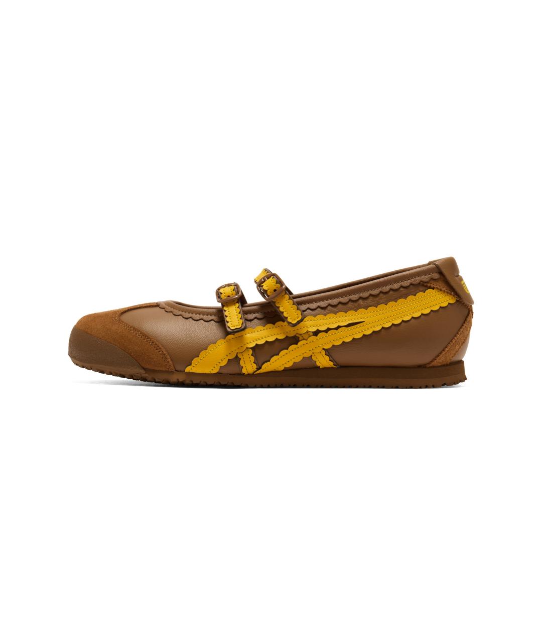 ONITSUKA TIGER Коричневые кожаные туфли, фото 2