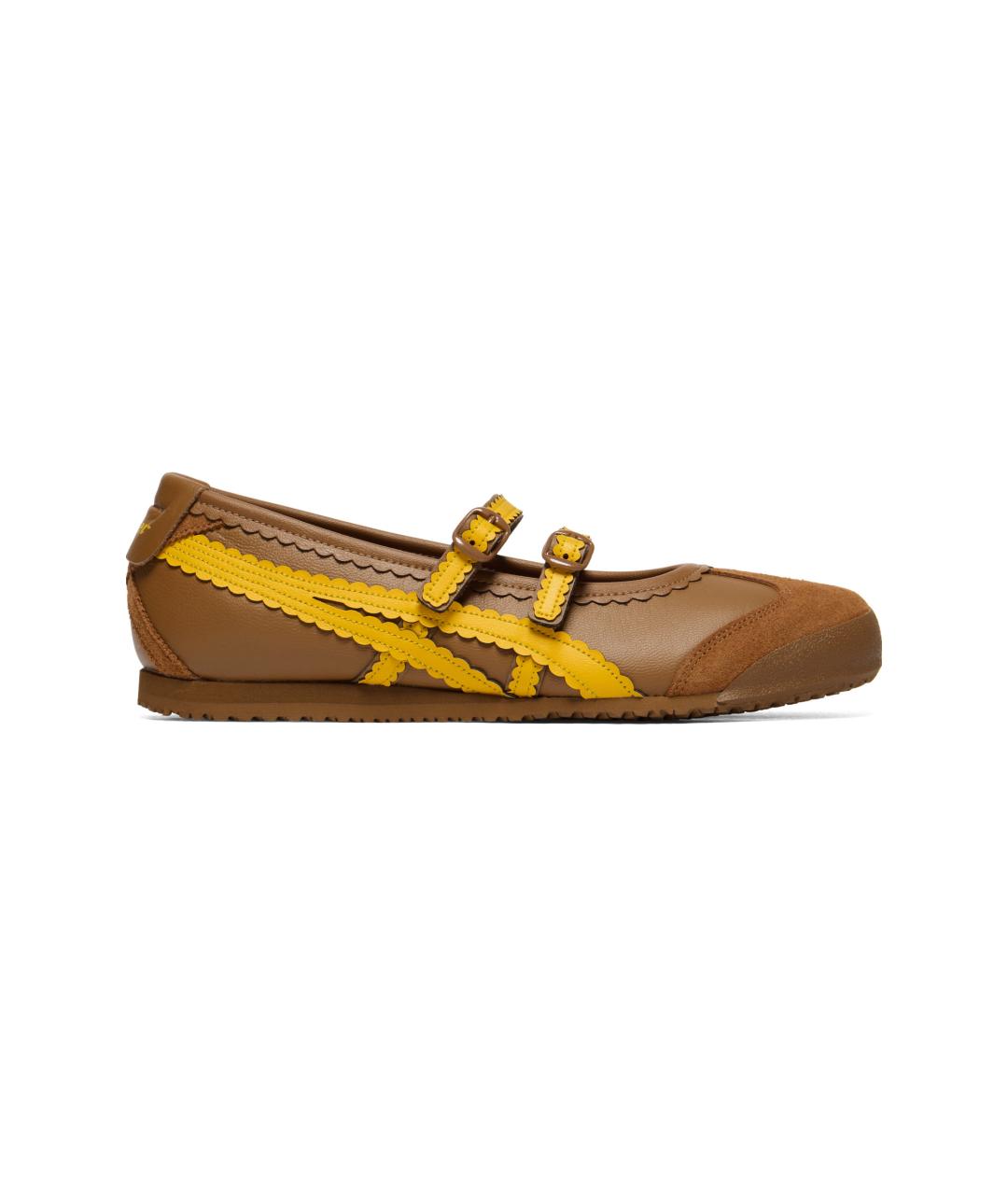 ONITSUKA TIGER Коричневые кожаные туфли, фото 1