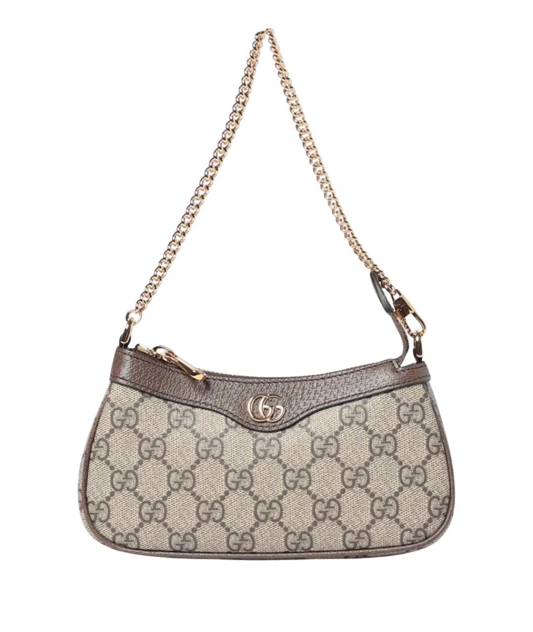 GUCCI Бежевая синтетическая сумка через плечо, фото 1