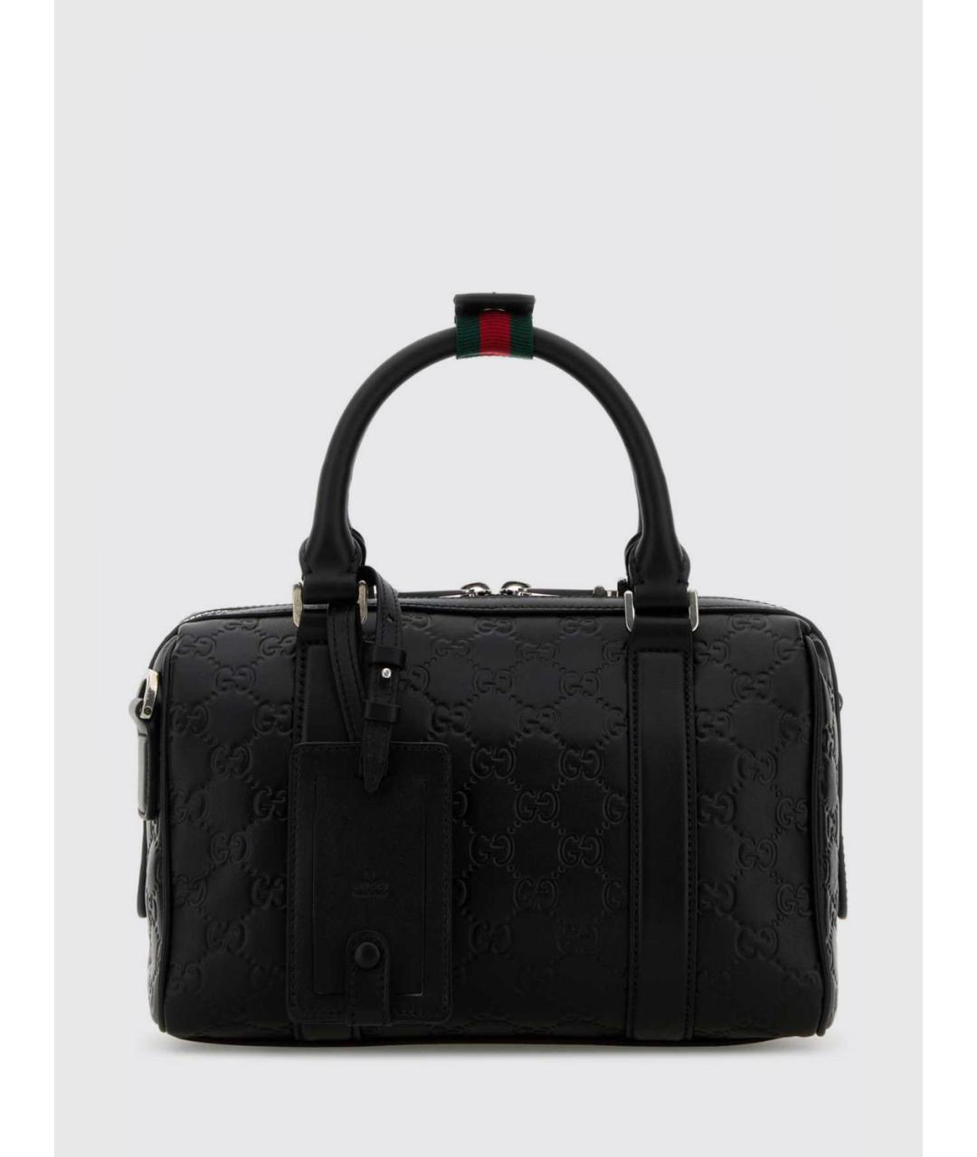 GUCCI Черная кожаная сумка с короткими ручками, фото 4