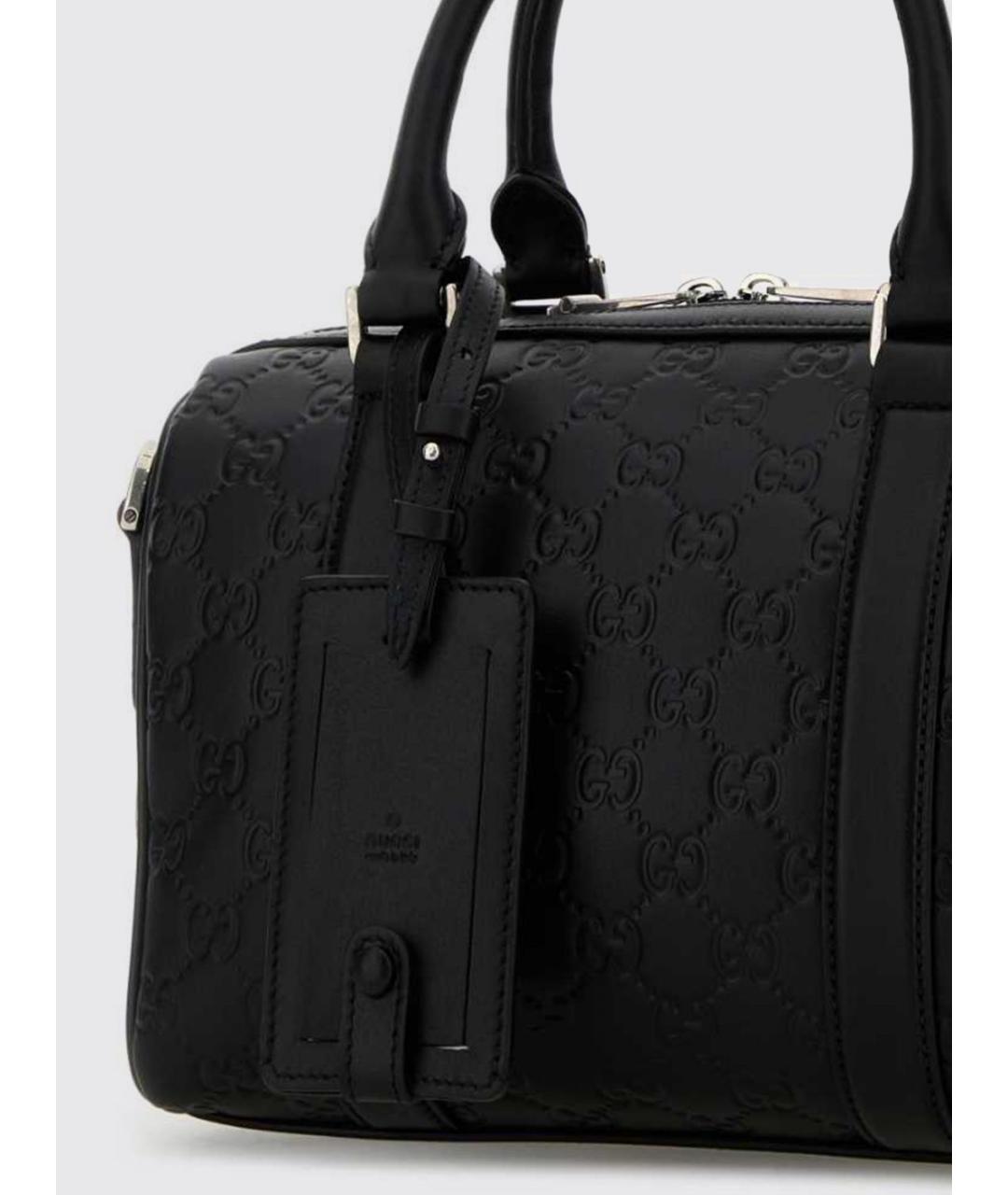 GUCCI Черная кожаная сумка с короткими ручками, фото 3