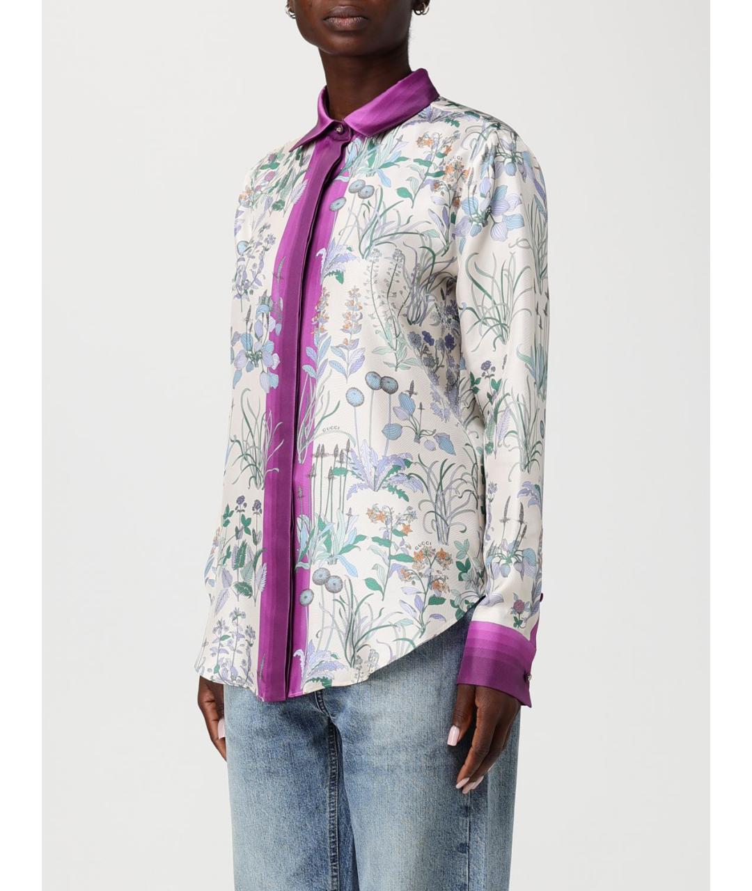 GUCCI Мульти шелковая рубашка, фото 4