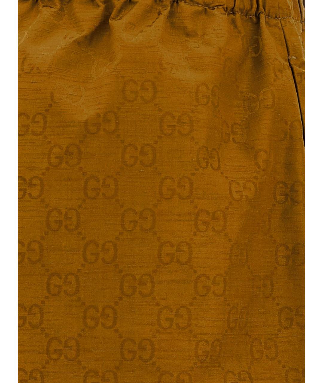 GUCCI Коричневая нейлоновая юбка мини, фото 4