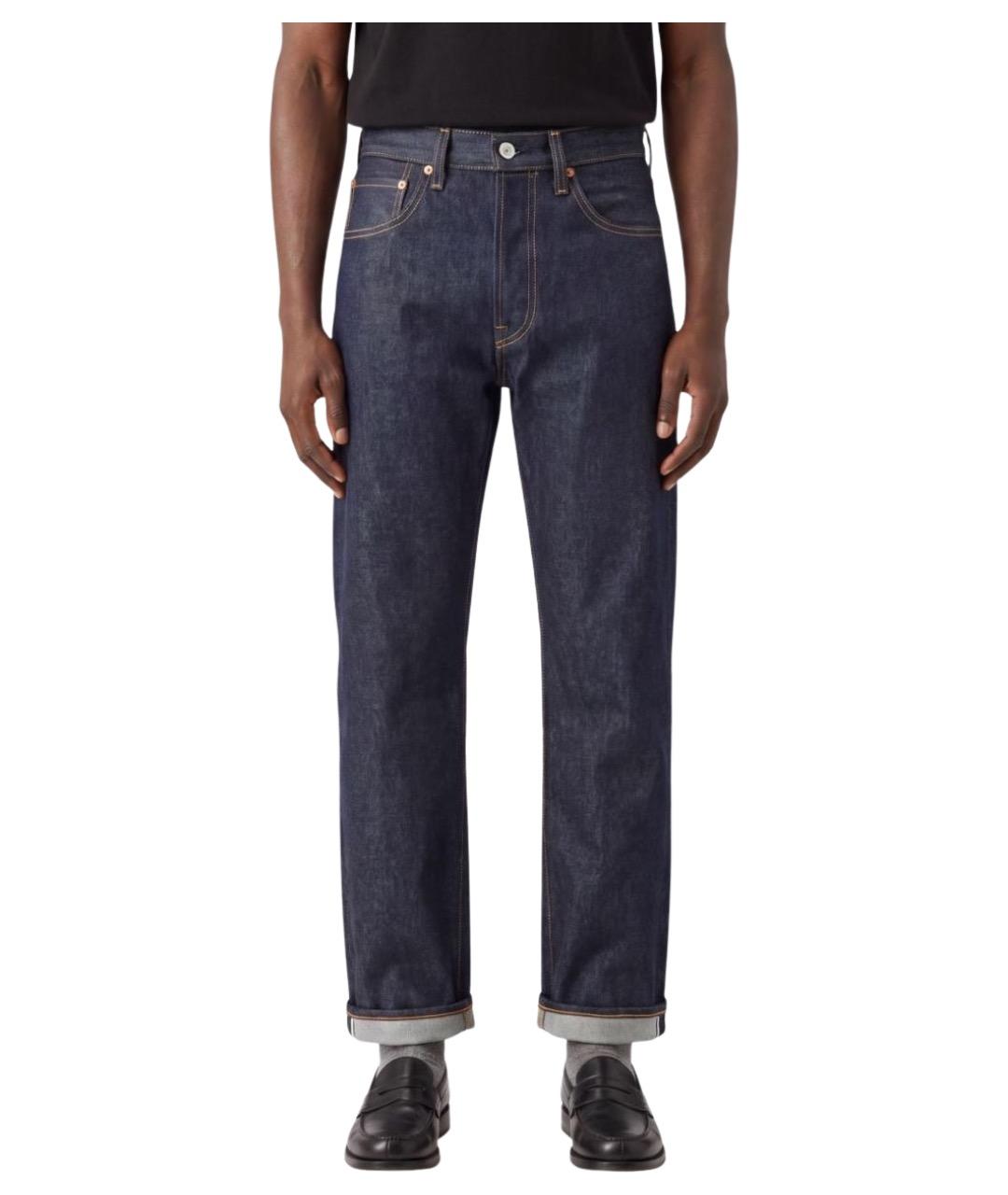 LEVI'S Синие хлопковые прямые джинсы, фото 1