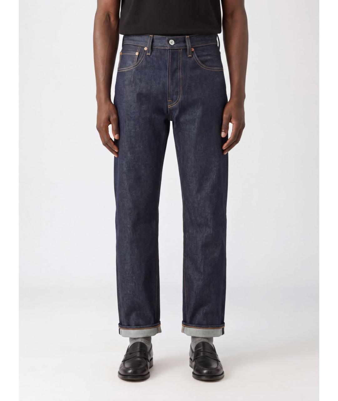 LEVI'S Синие хлопковые прямые джинсы, фото 5