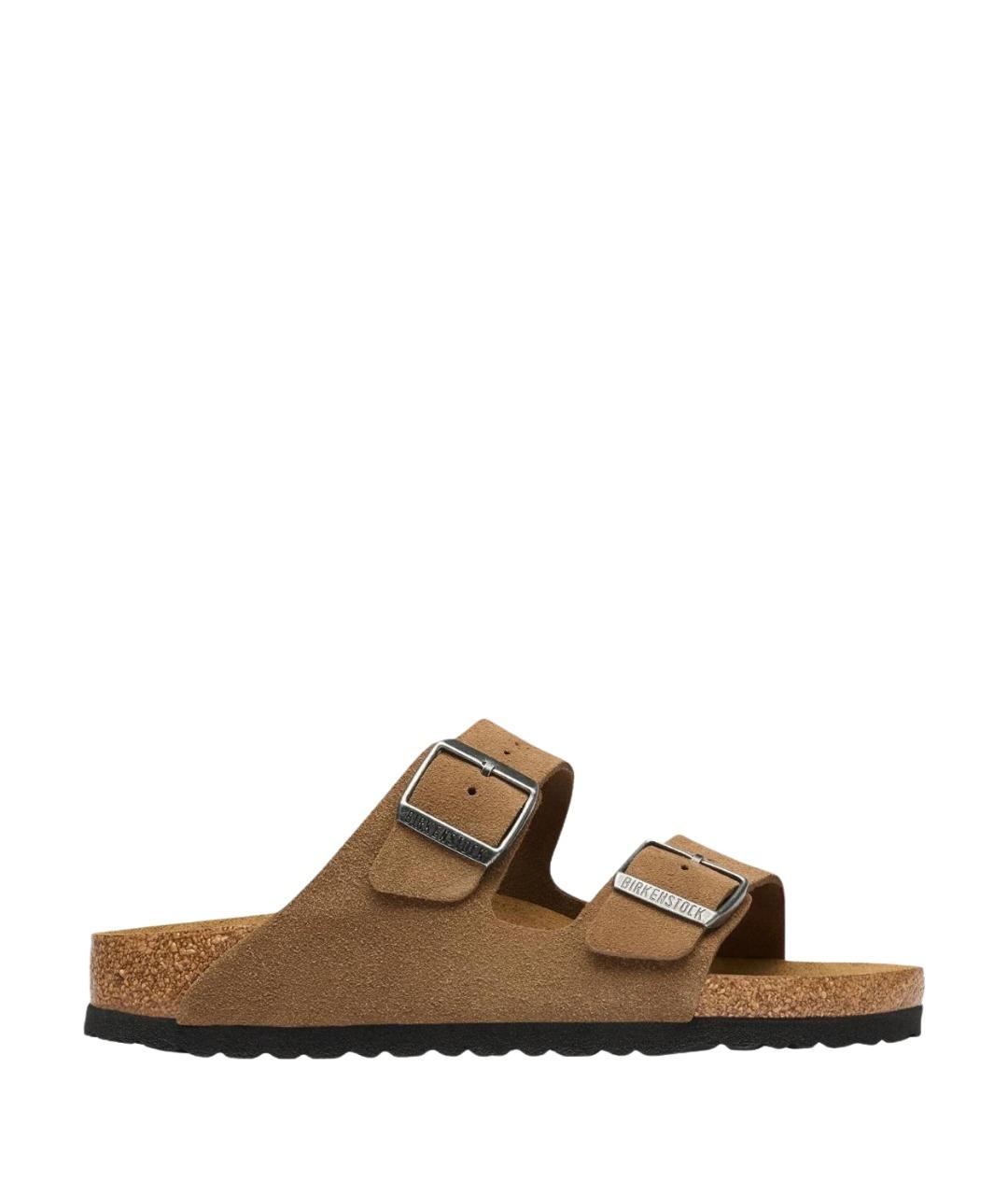 BIRKENSTOCK Коричневые замшевые сандалии, фото 1