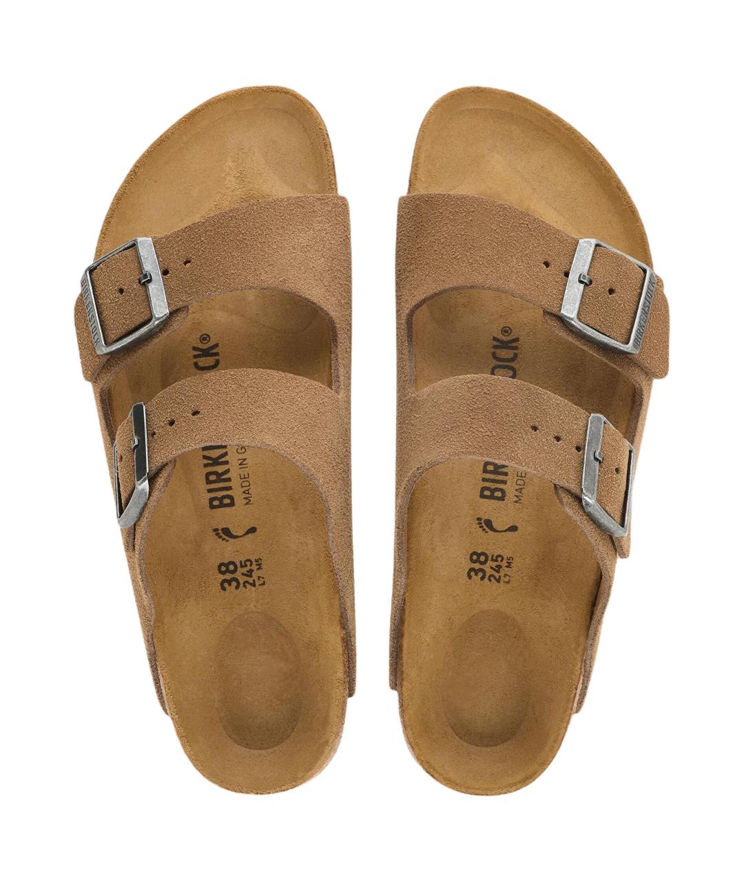 BIRKENSTOCK Коричневые замшевые сандалии, фото 3