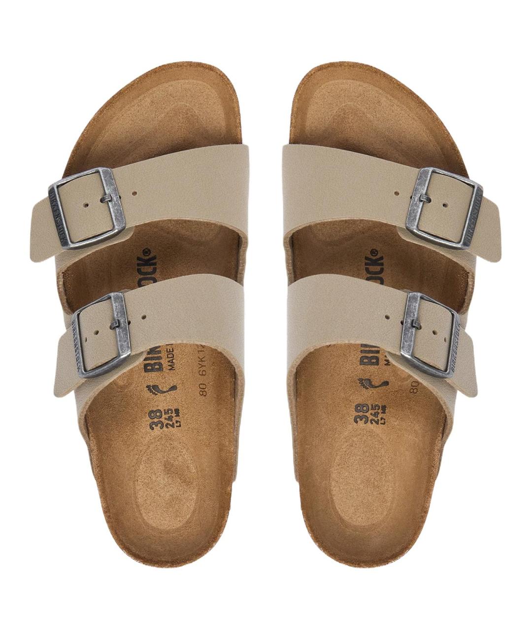 BIRKENSTOCK Хаки кожаные сандалии, фото 4