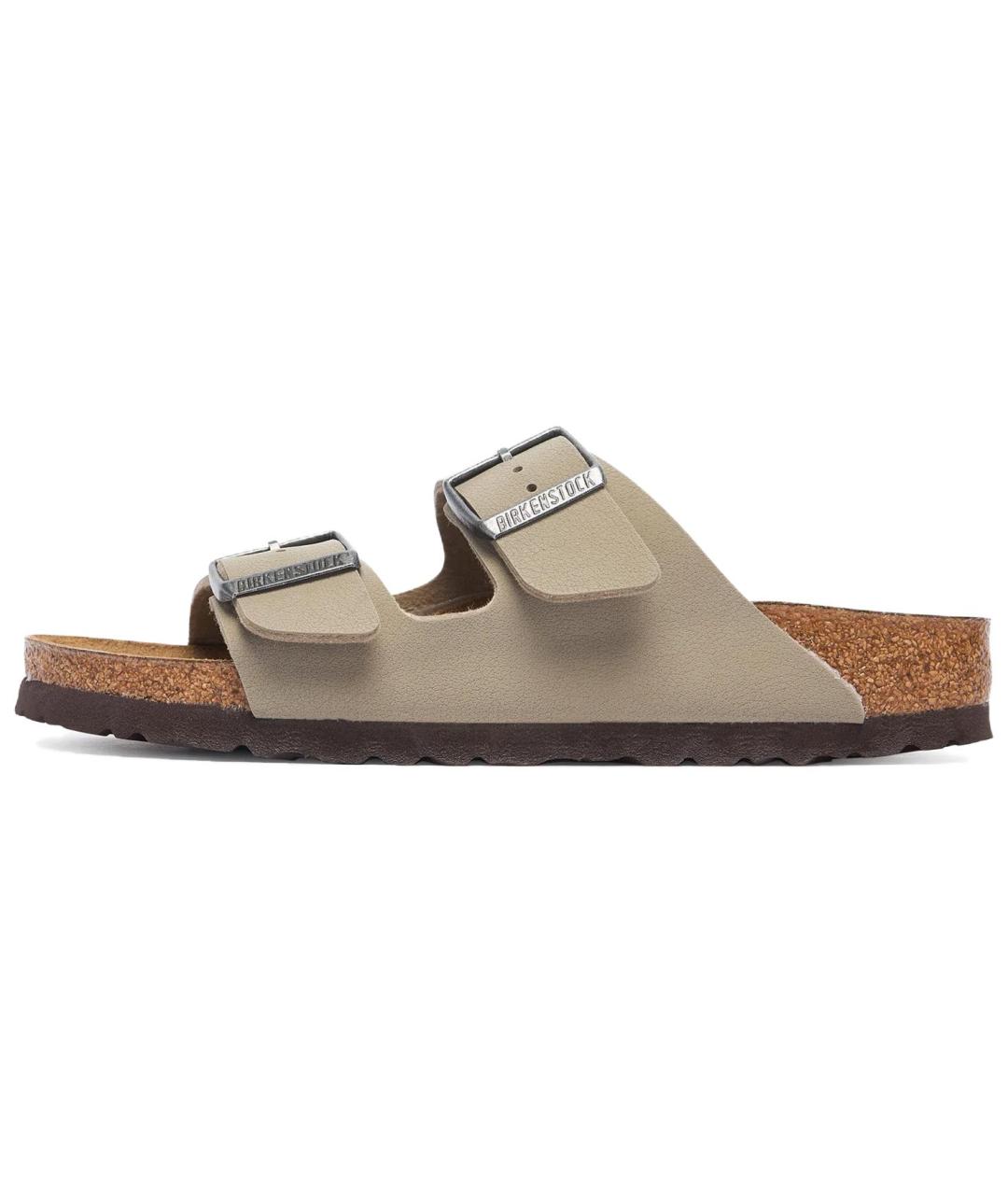BIRKENSTOCK Хаки кожаные сандалии, фото 2