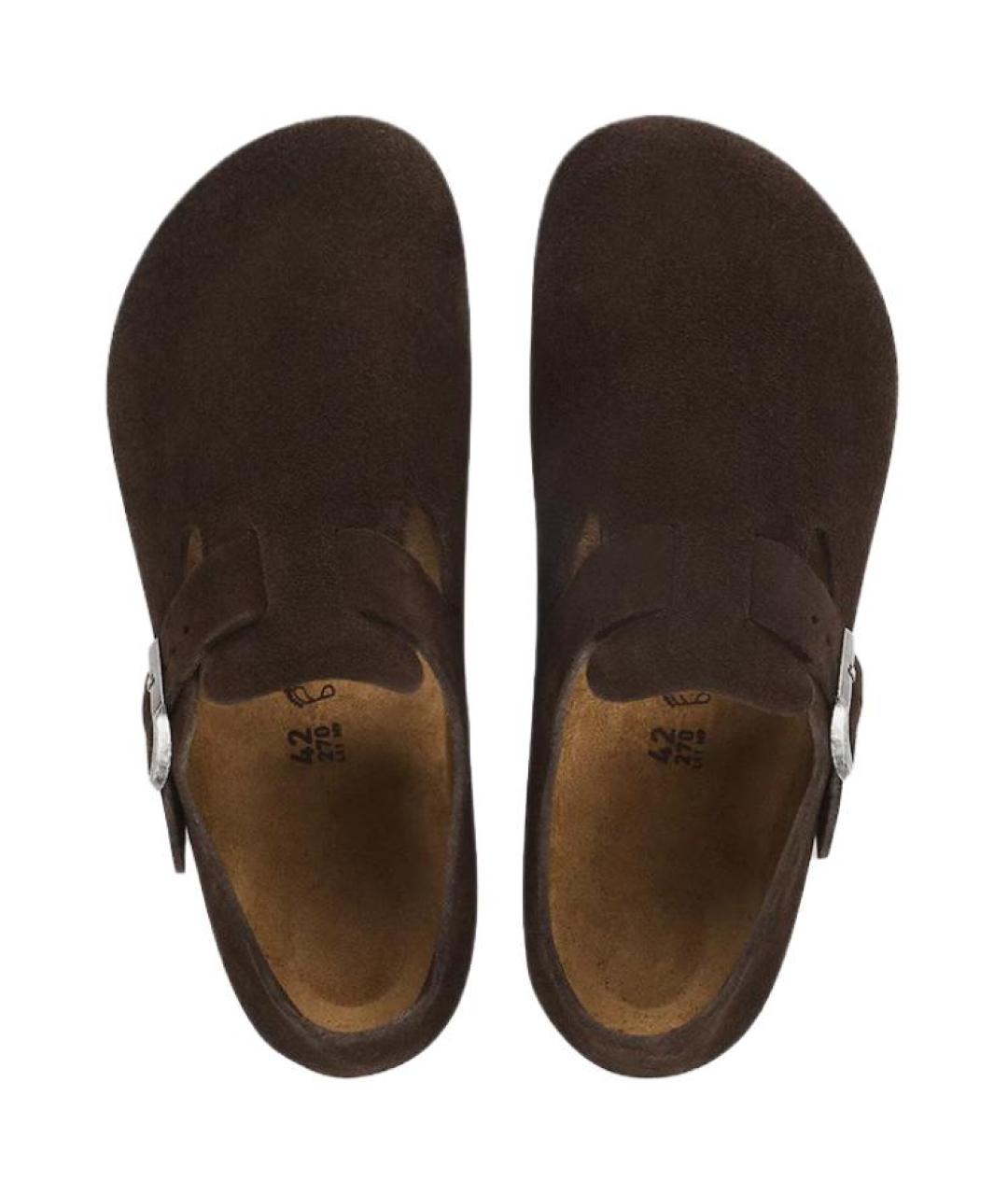 BIRKENSTOCK Коричневые замшевые низкие ботинки, фото 3
