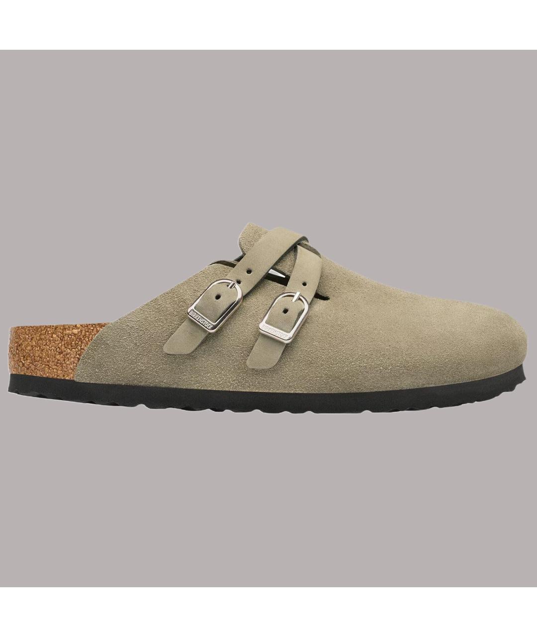 BIRKENSTOCK Коричневые замшевые сабо, фото 5