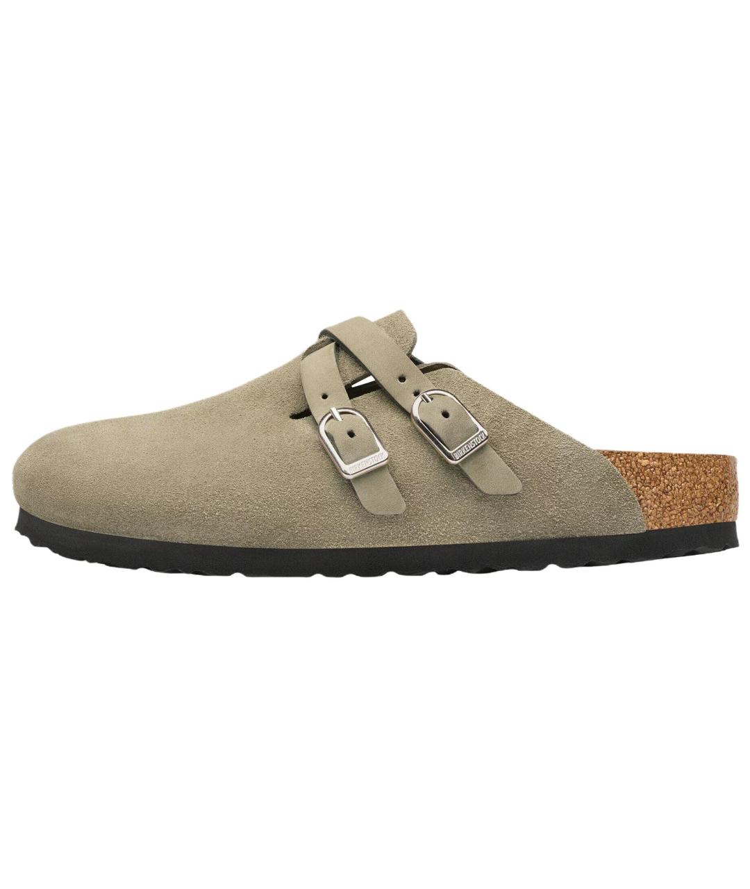 BIRKENSTOCK Коричневые замшевые сабо, фото 2