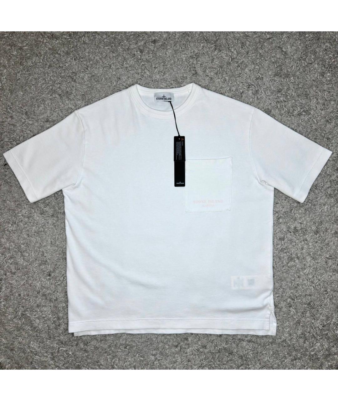 STONE ISLAND Белая футболка, фото 6