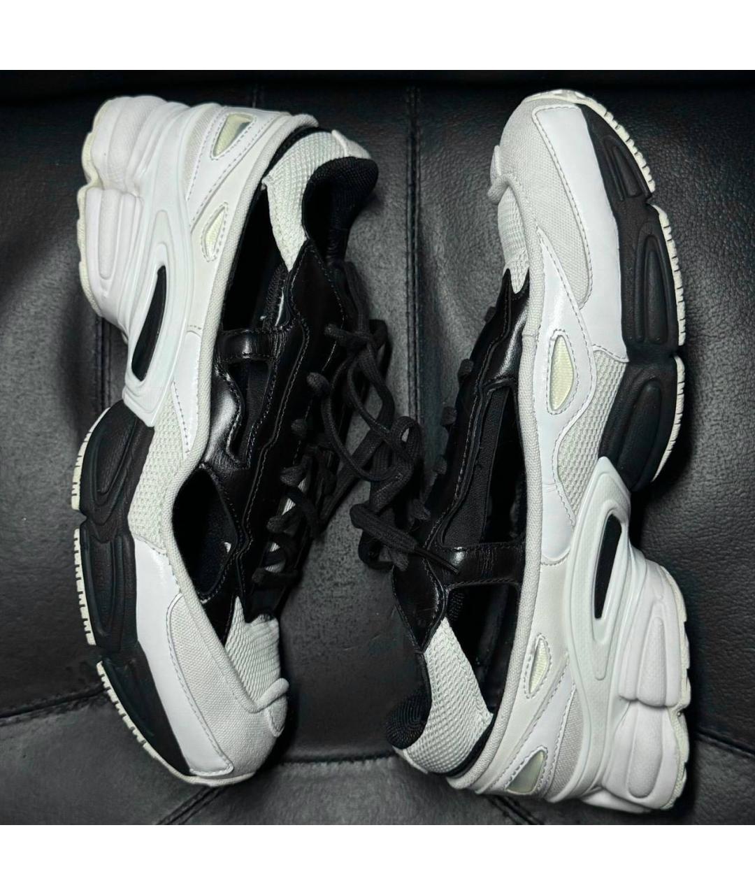 ADIDAS X RAF SIMONS Белые кожаные низкие кроссовки / кеды, фото 4