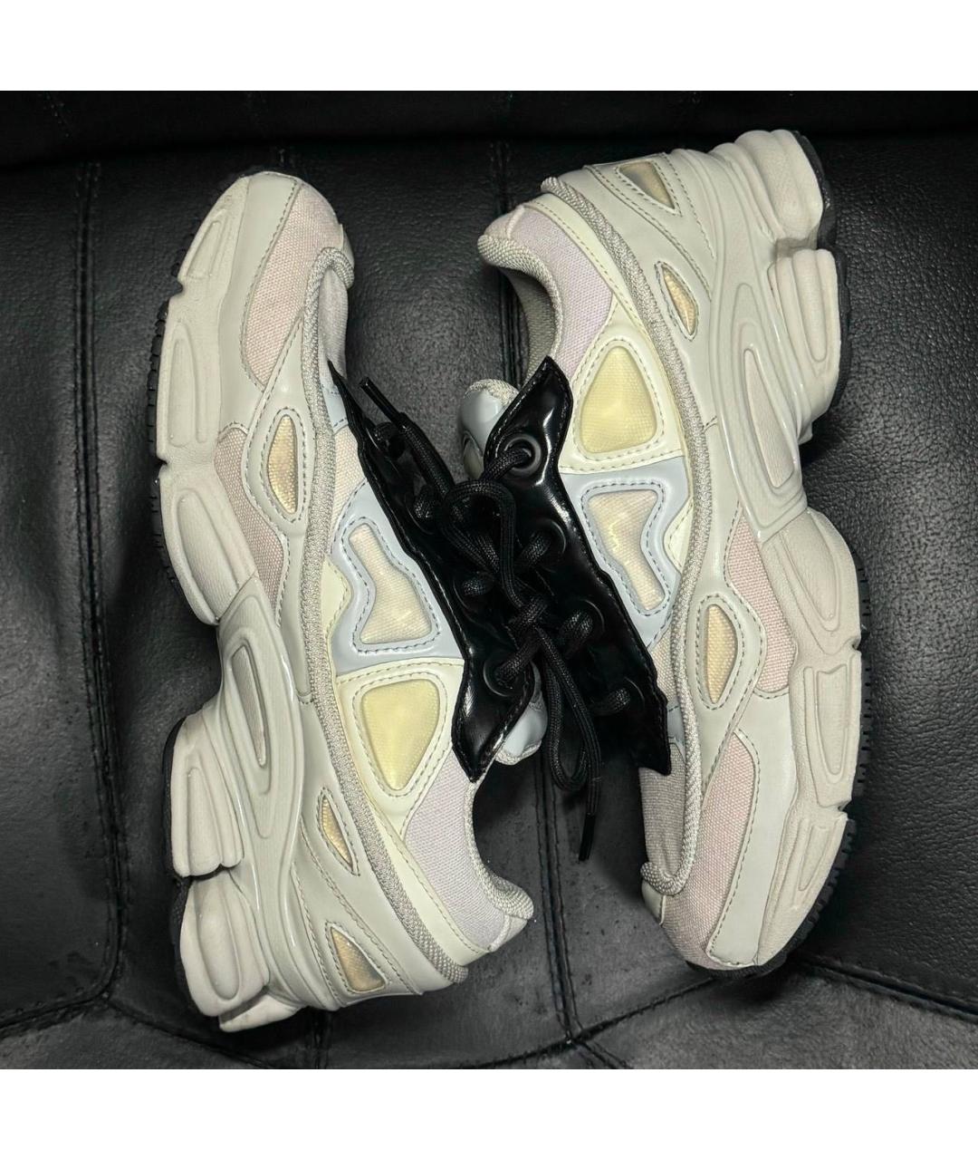 ADIDAS X RAF SIMONS Белые текстильные низкие кроссовки / кеды, фото 4