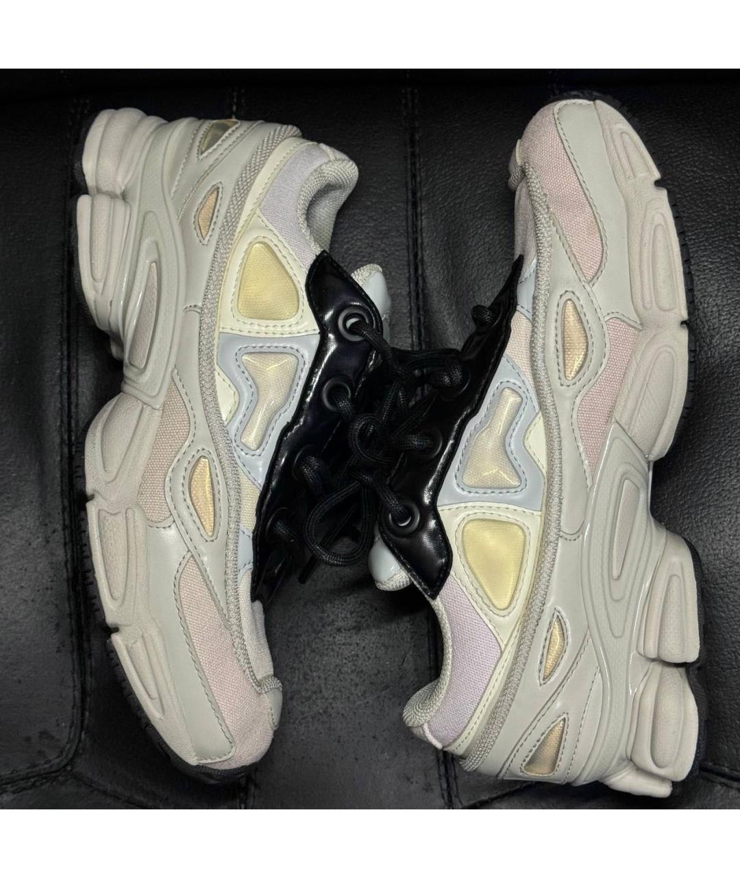 ADIDAS X RAF SIMONS Белые текстильные низкие кроссовки / кеды, фото 3