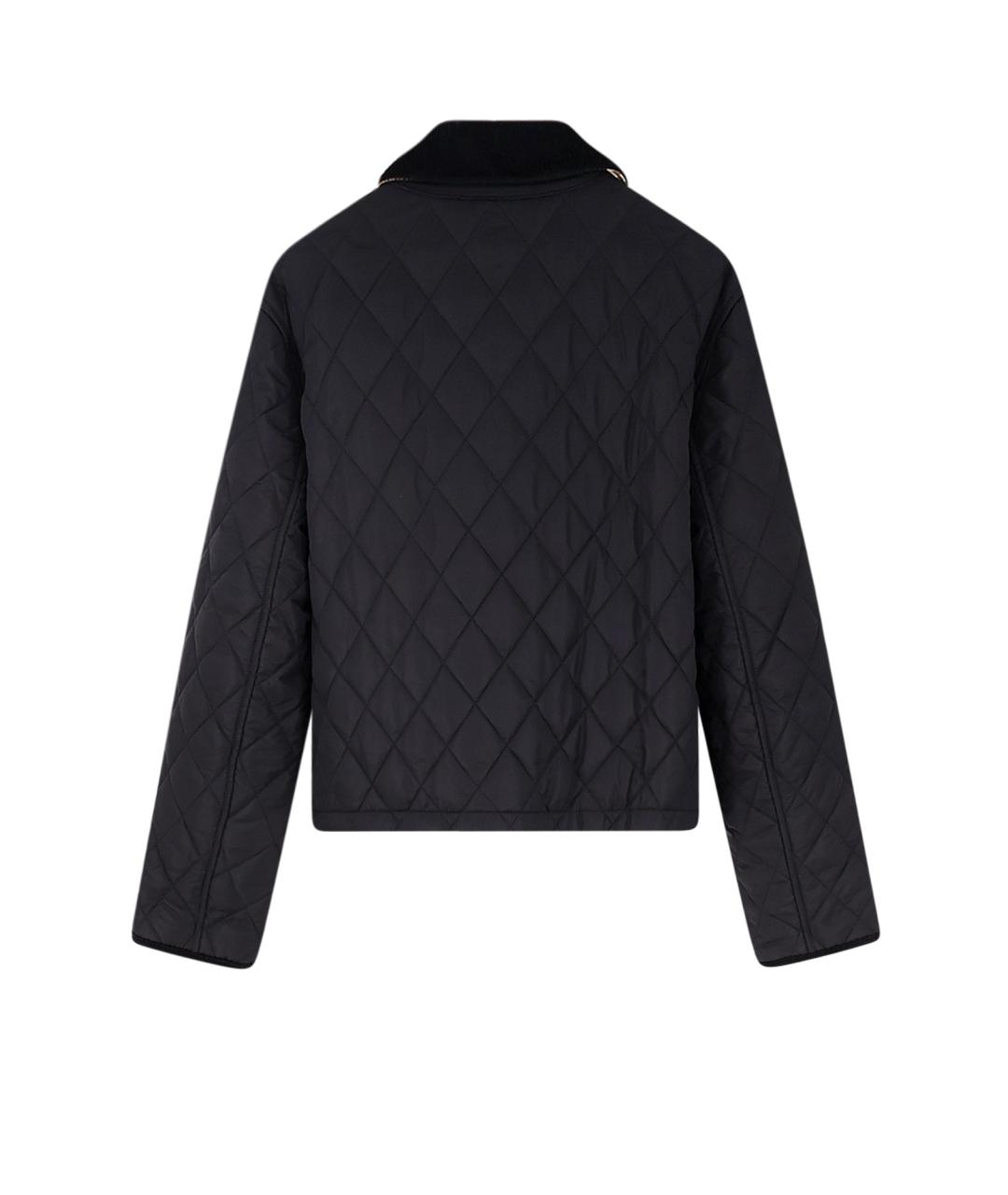 BURBERRY Черная нейлоновая куртка, фото 2