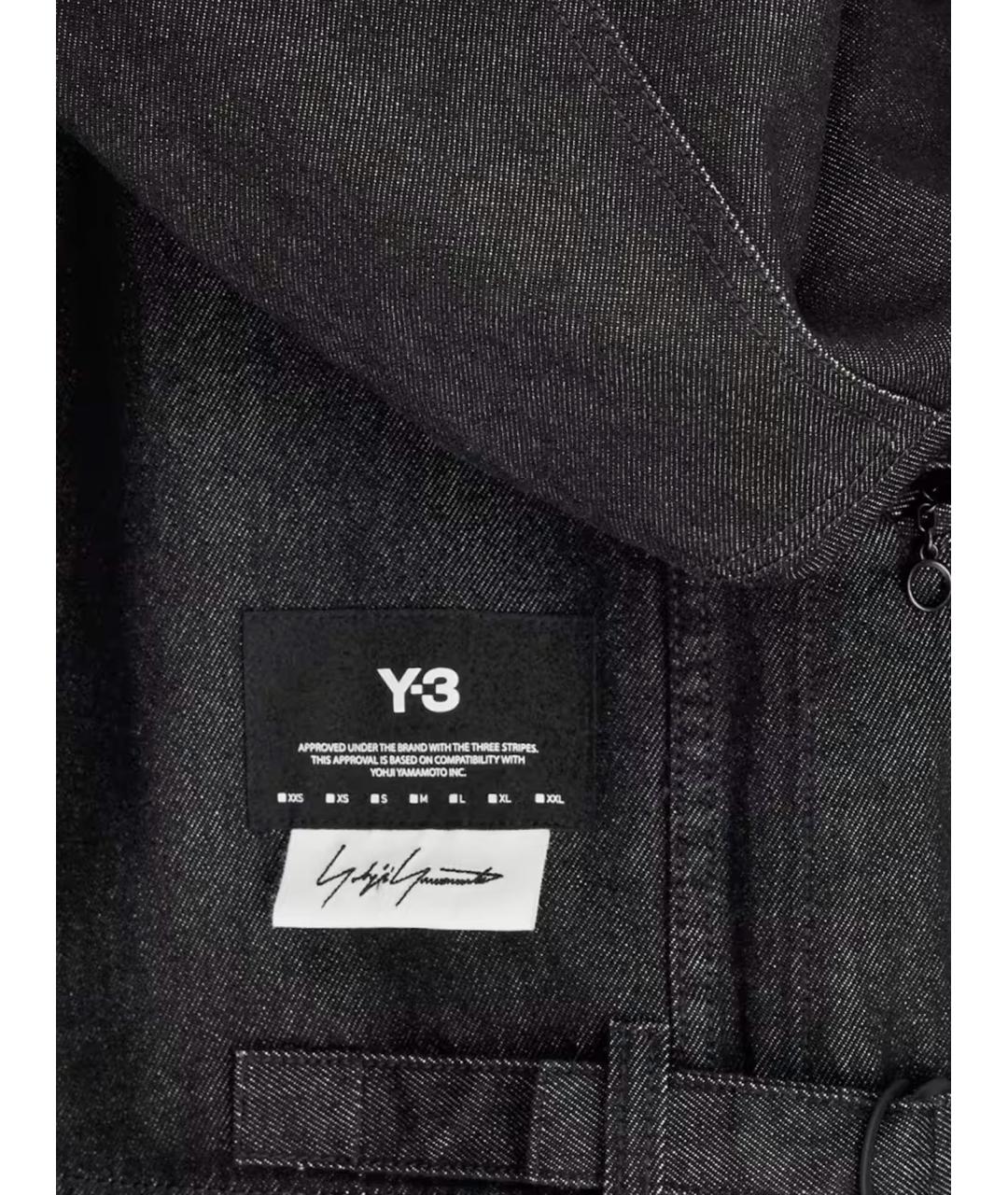 Y-3 Черная хлопковая куртка, фото 3