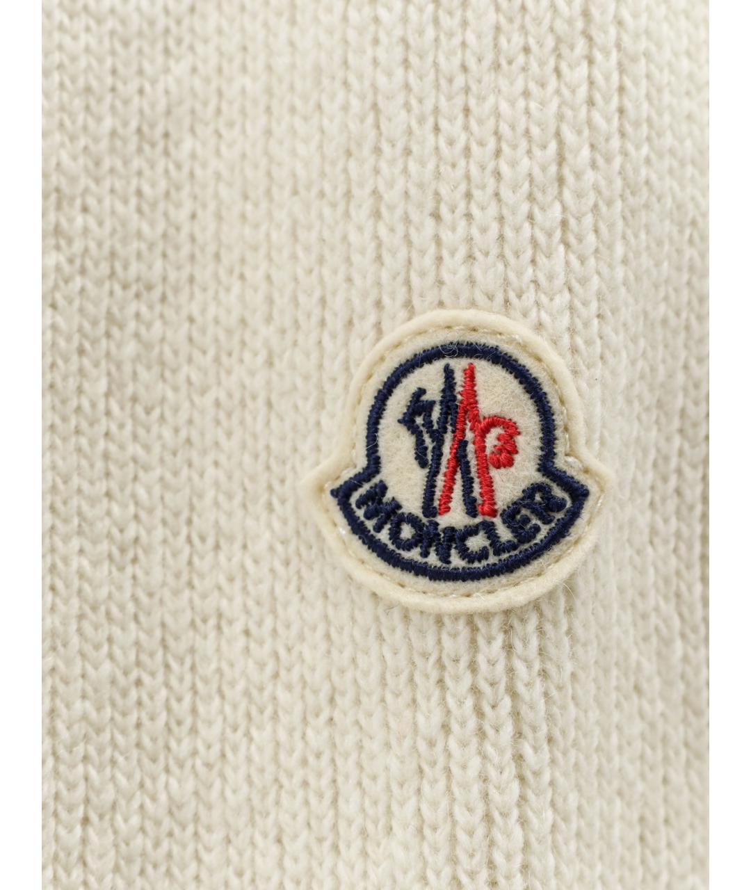 MONCLER Белый шерстяной пуховик, фото 3