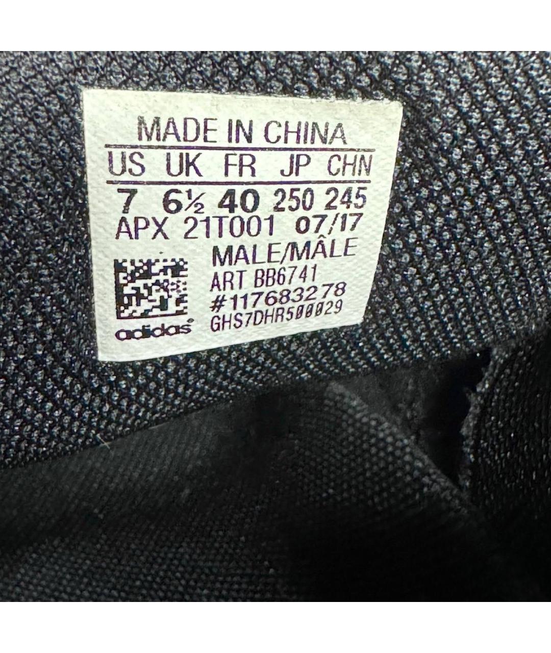 ADIDAS X RAF SIMONS Черные кожаные низкие кроссовки / кеды, фото 5
