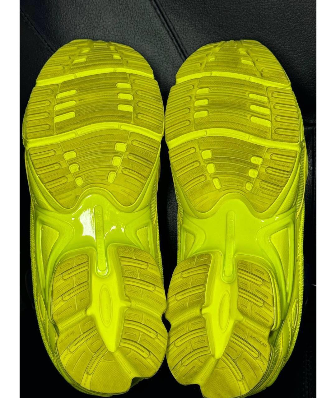 ADIDAS X RAF SIMONS Желтые текстильные низкие кроссовки / кеды, фото 8