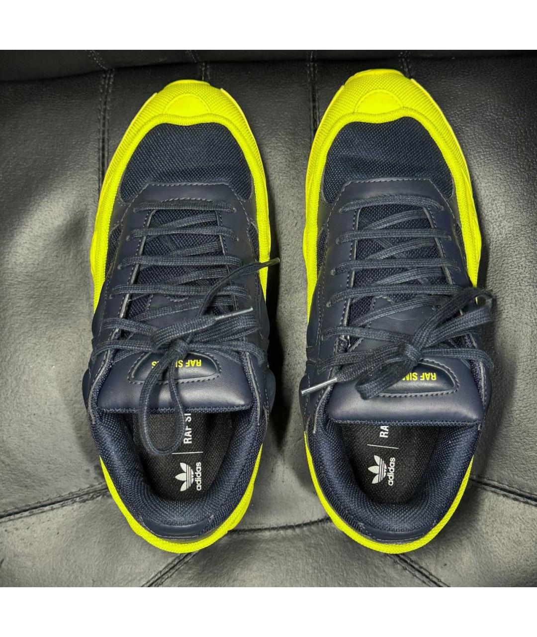 ADIDAS X RAF SIMONS Желтые текстильные низкие кроссовки / кеды, фото 6