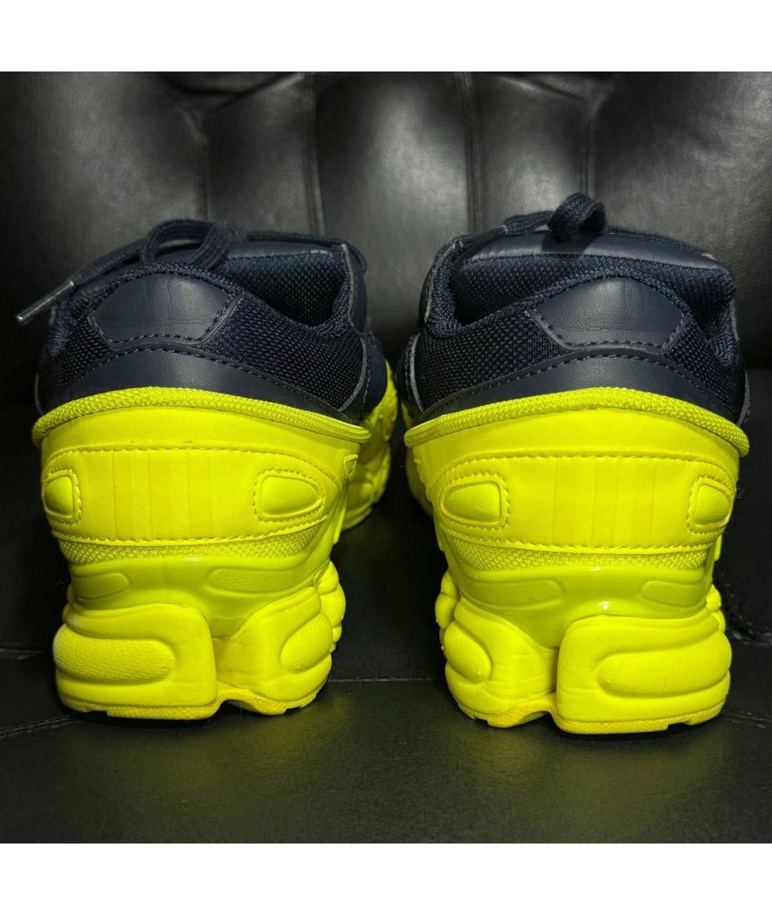 ADIDAS X RAF SIMONS Желтые текстильные низкие кроссовки / кеды, фото 2