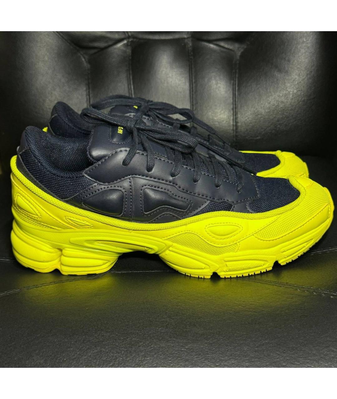 ADIDAS X RAF SIMONS Желтые текстильные низкие кроссовки / кеды, фото 9