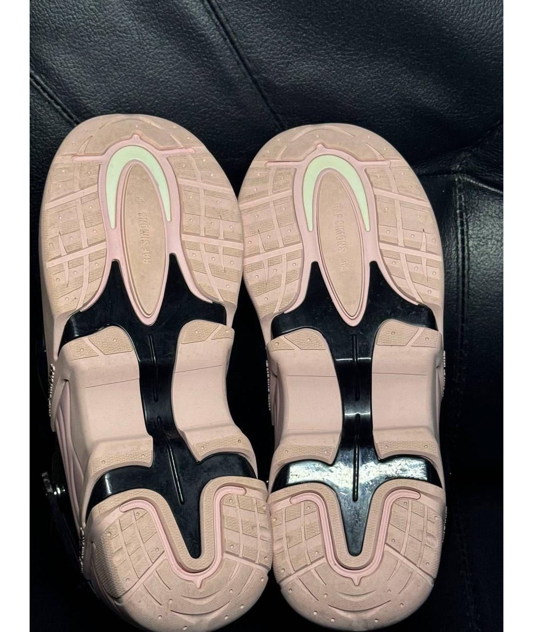 RAF SIMONS Черные кожаные кроссовки, фото 8