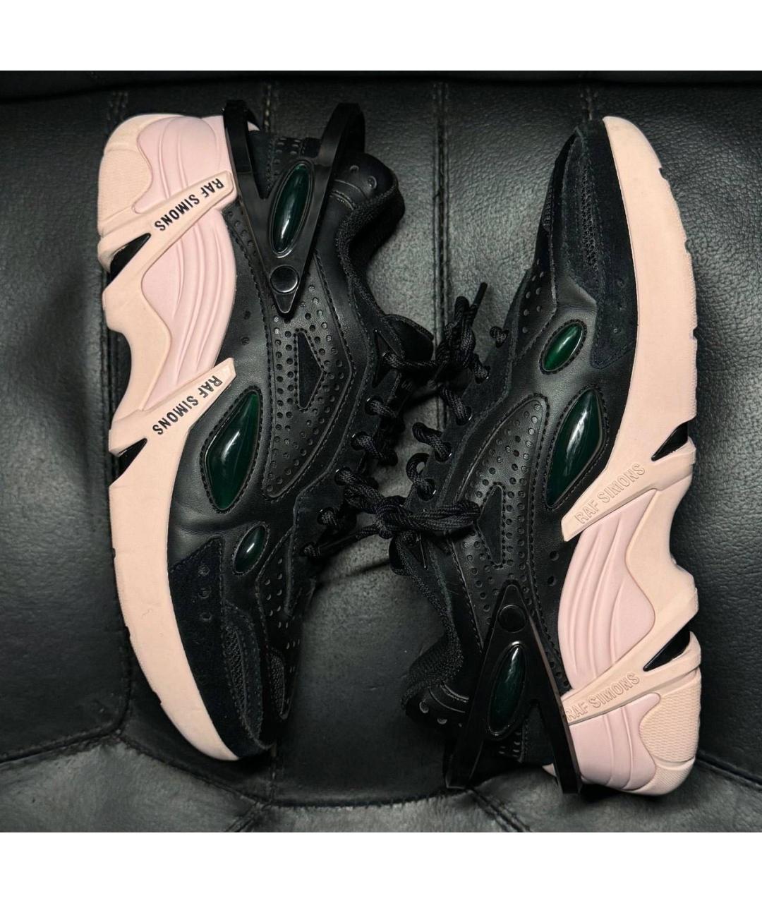RAF SIMONS Черные кожаные кроссовки, фото 3