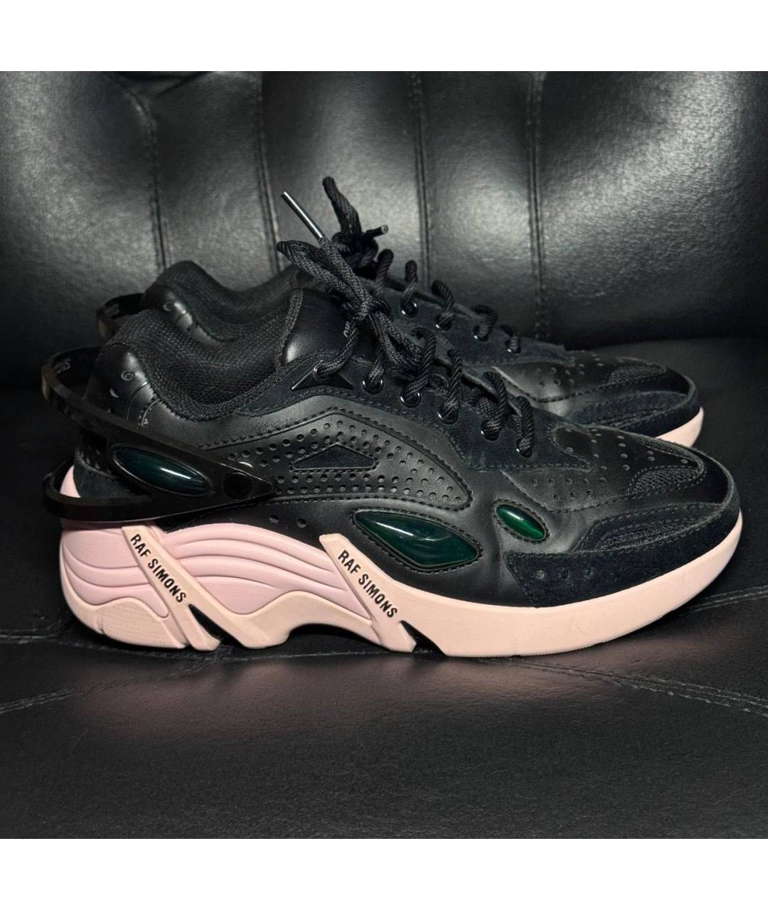 RAF SIMONS Черные кожаные кроссовки, фото 9