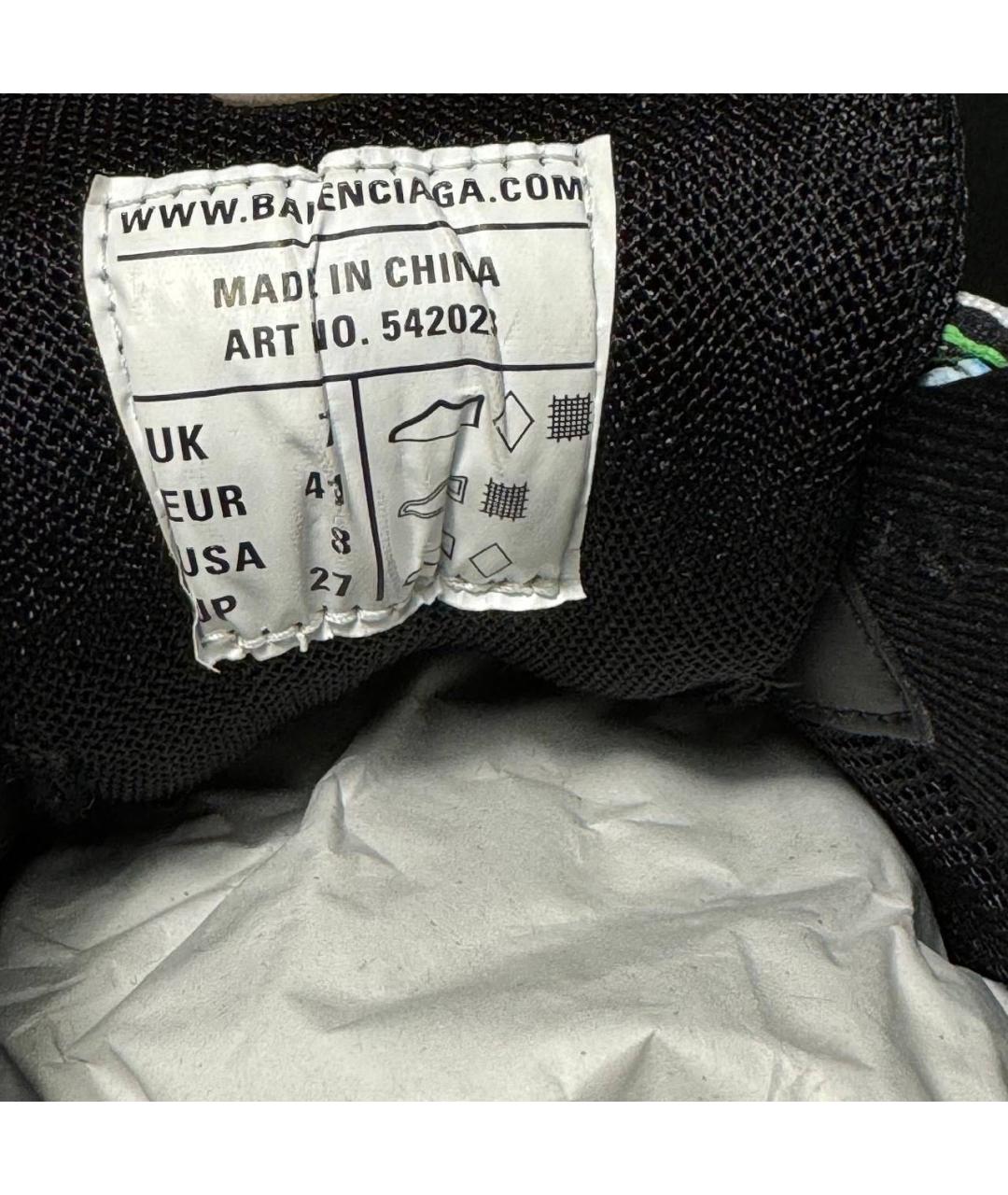 BALENCIAGA Зеленые текстильные низкие кроссовки / кеды, фото 5