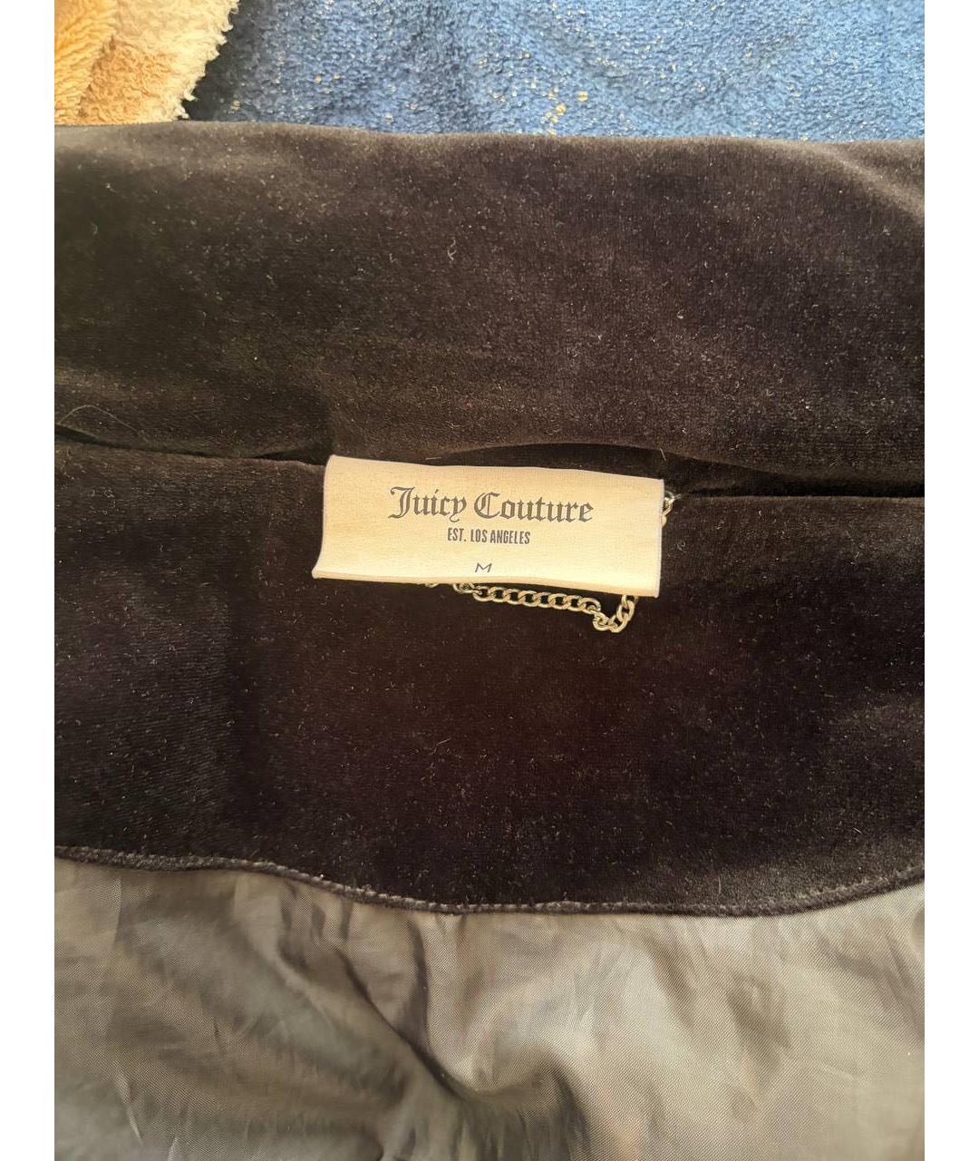 JUICY COUTURE Черная бархатная куртка, фото 3