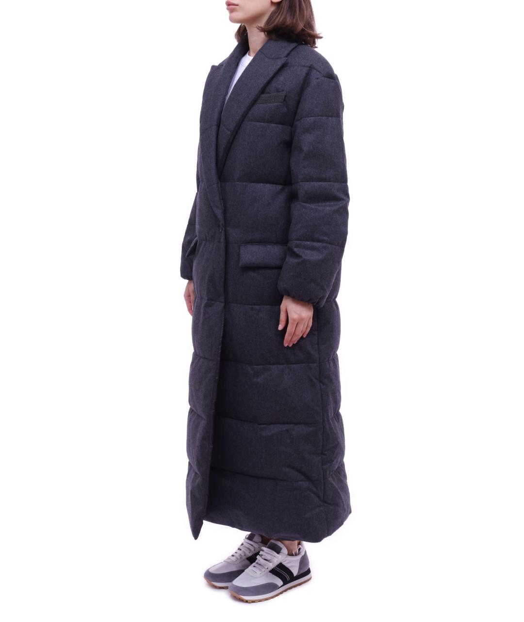 BRUNELLO CUCINELLI Серое пальто, фото 3