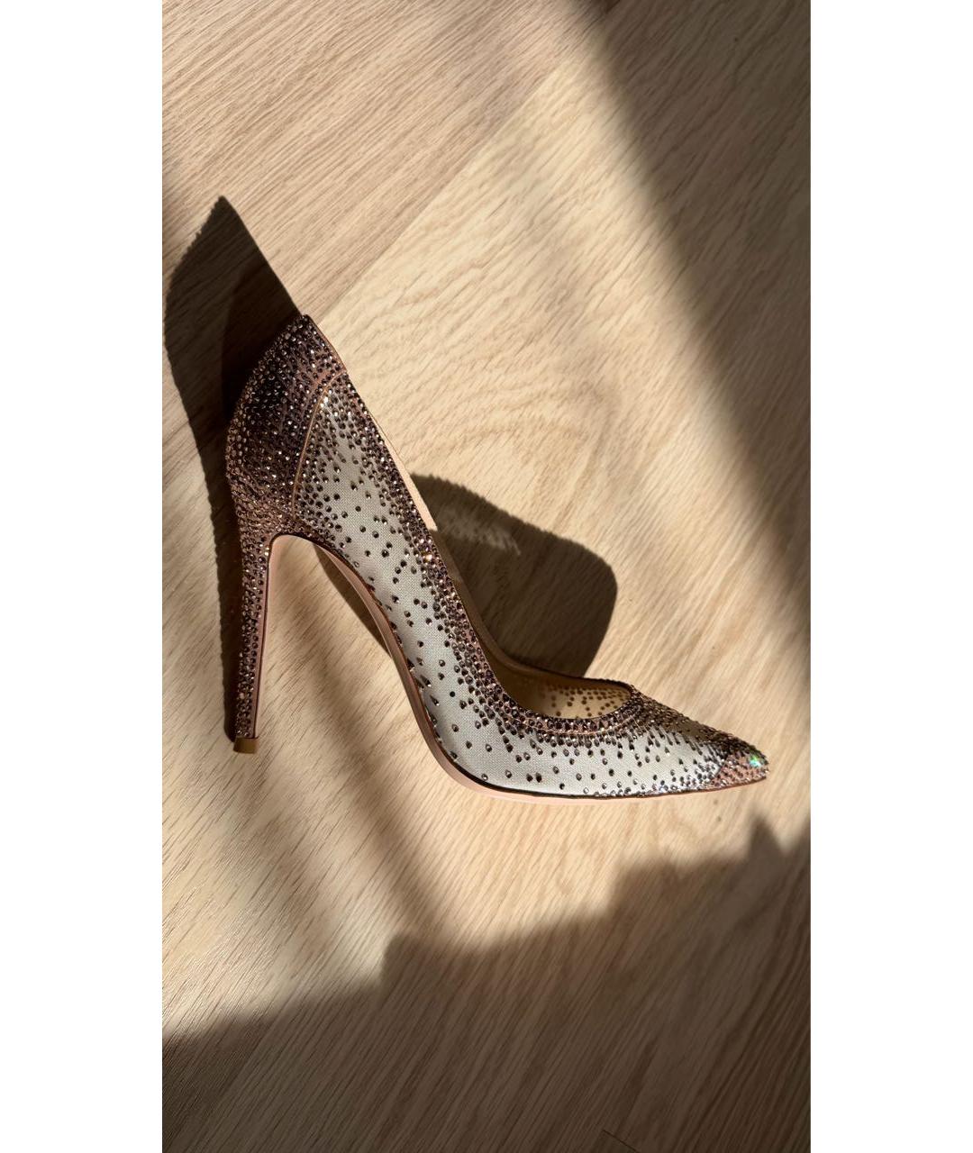 GIANVITO ROSSI Бежевые текстильные туфли, фото 9