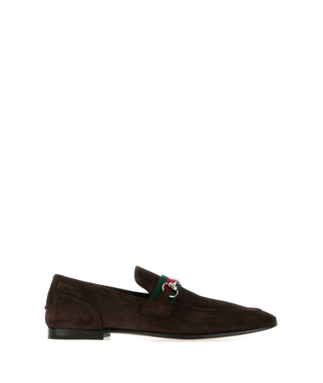 GUCCI Коричневые замшевые лоферы, фото 1