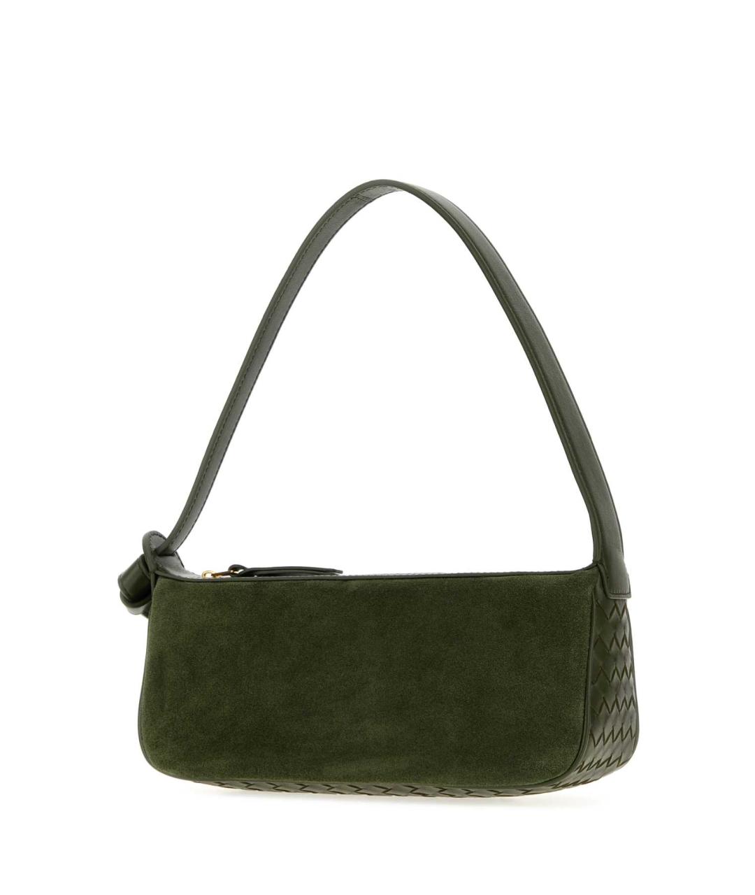 BOTTEGA VENETA Зеленая кожаная сумка с короткими ручками, фото 2