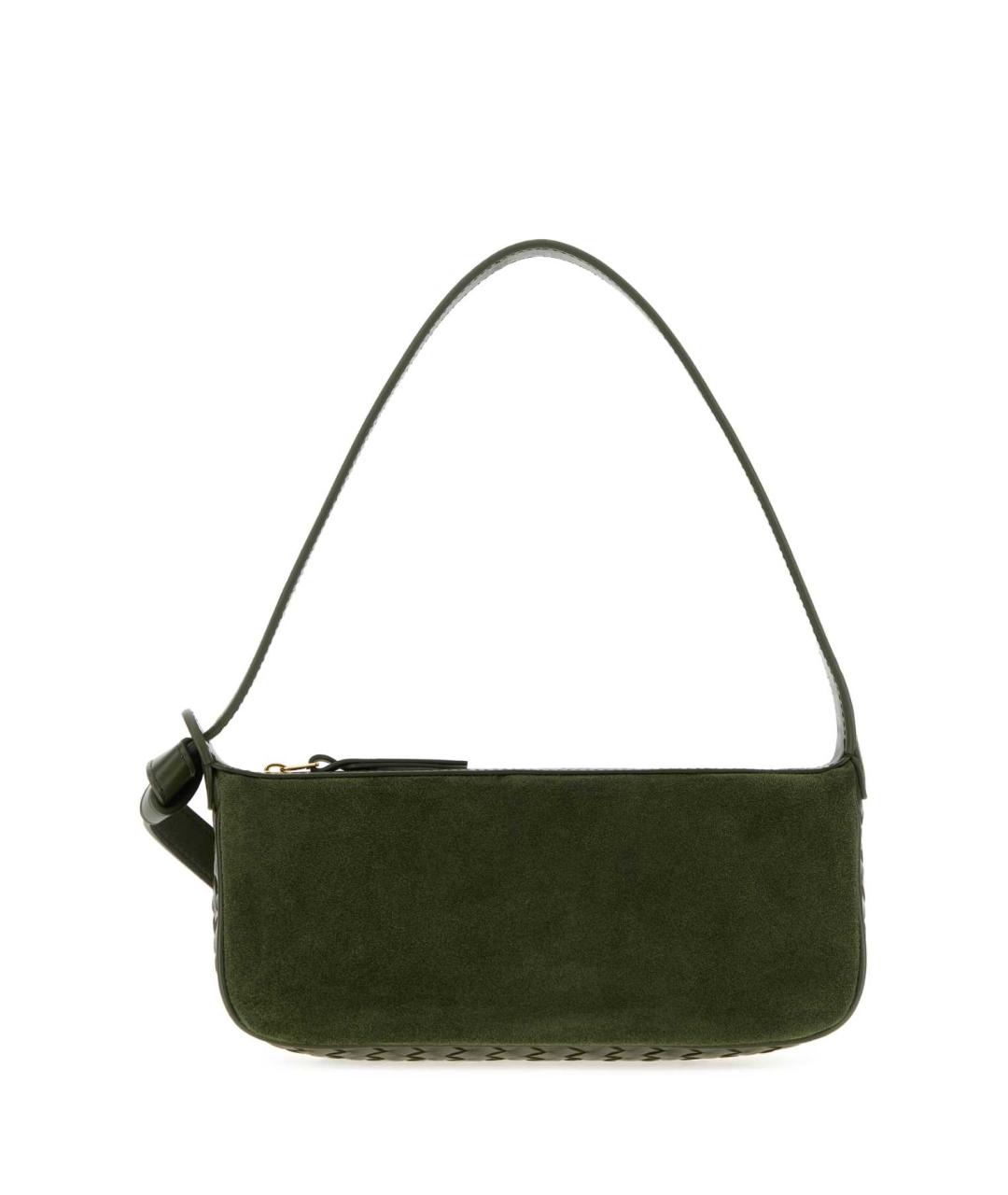 BOTTEGA VENETA Зеленая кожаная сумка с короткими ручками, фото 1