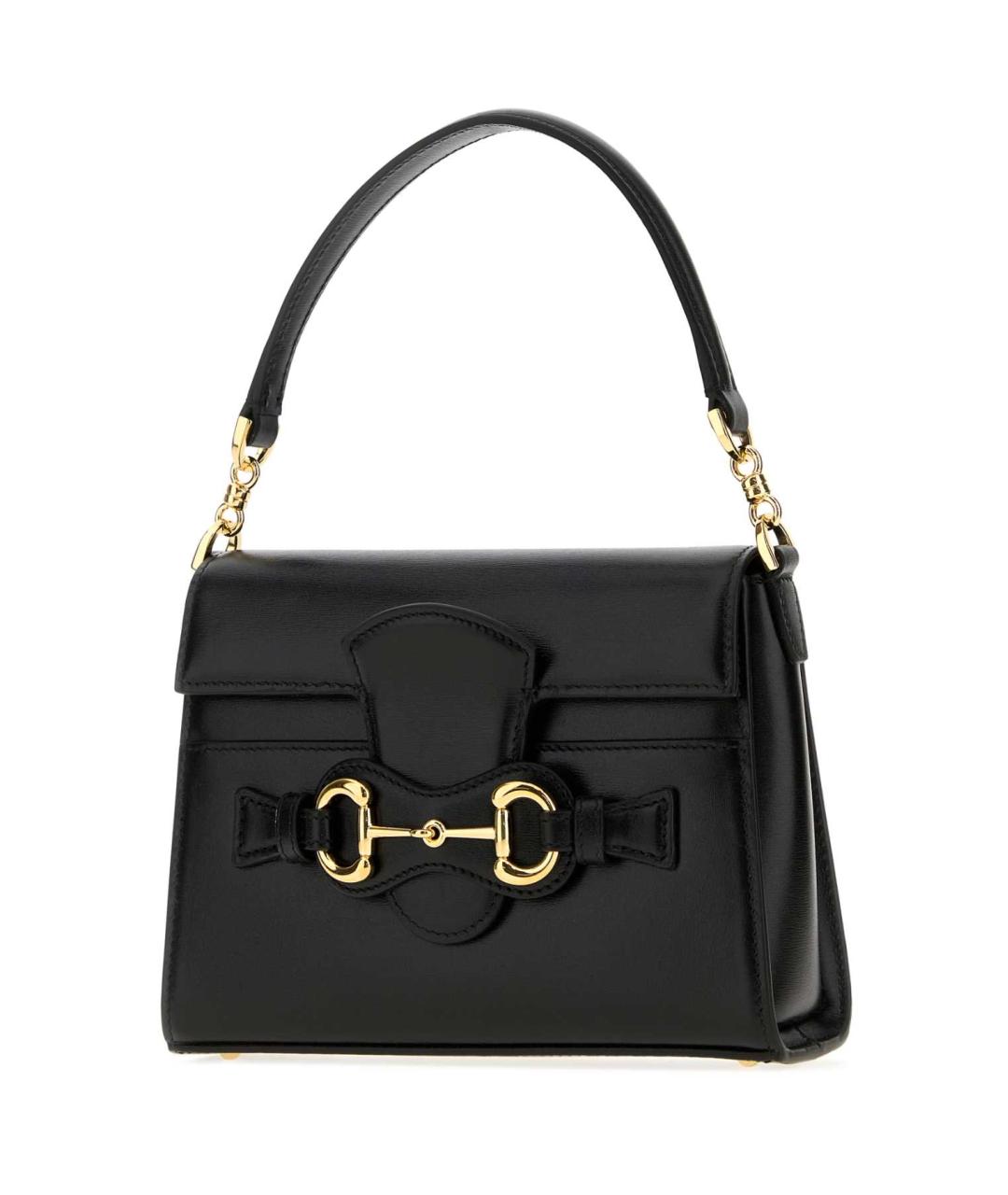 GUCCI Черная кожаная сумка с короткими ручками, фото 2