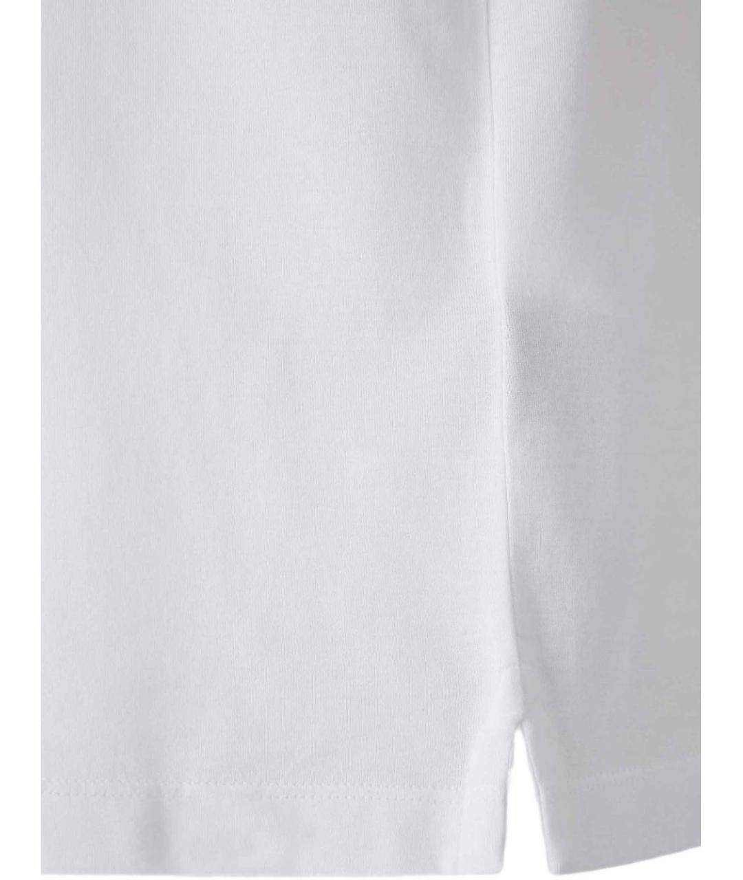 BRIONI Белая хлопковая футболка, фото 2