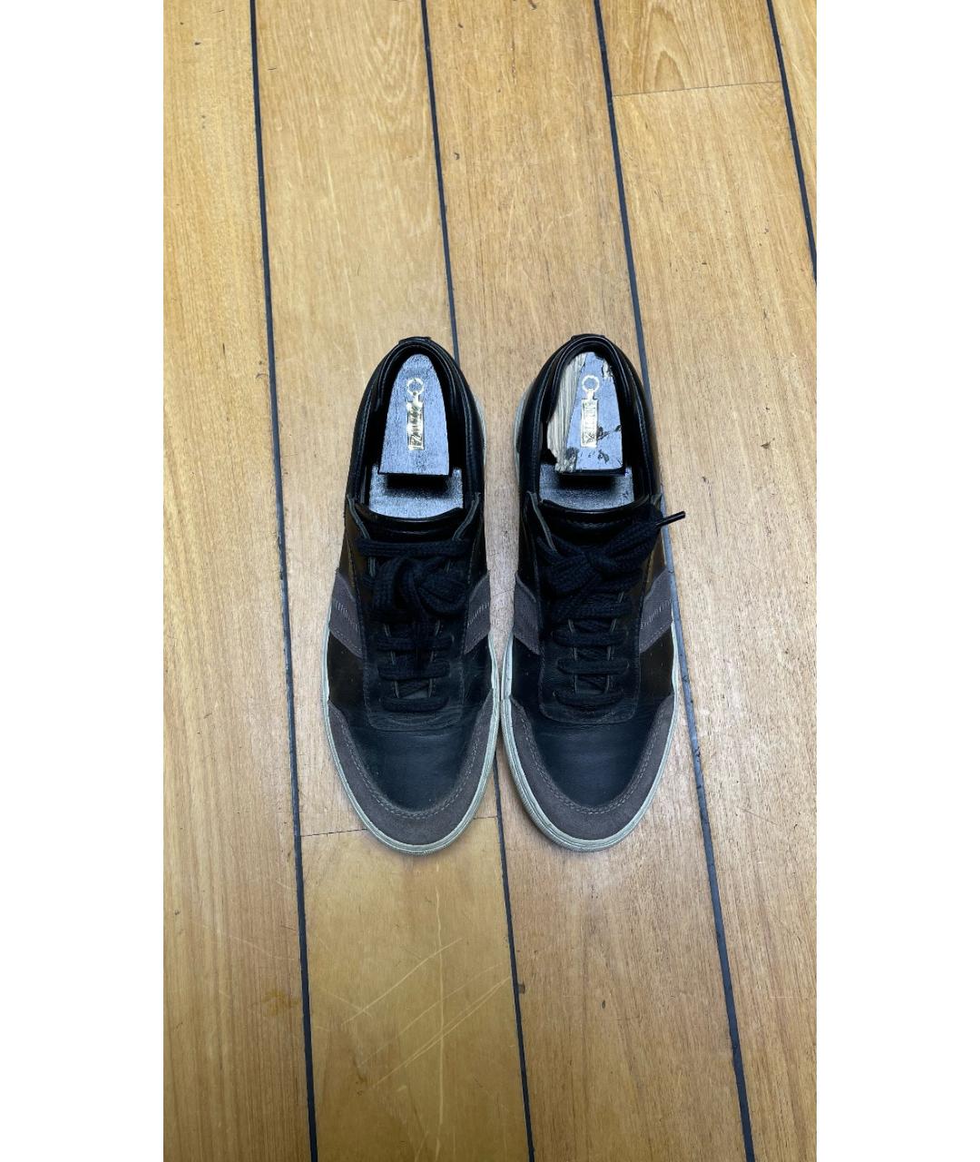 AXEL ARIGATO Черные кожаные низкие кроссовки / кеды, фото 3