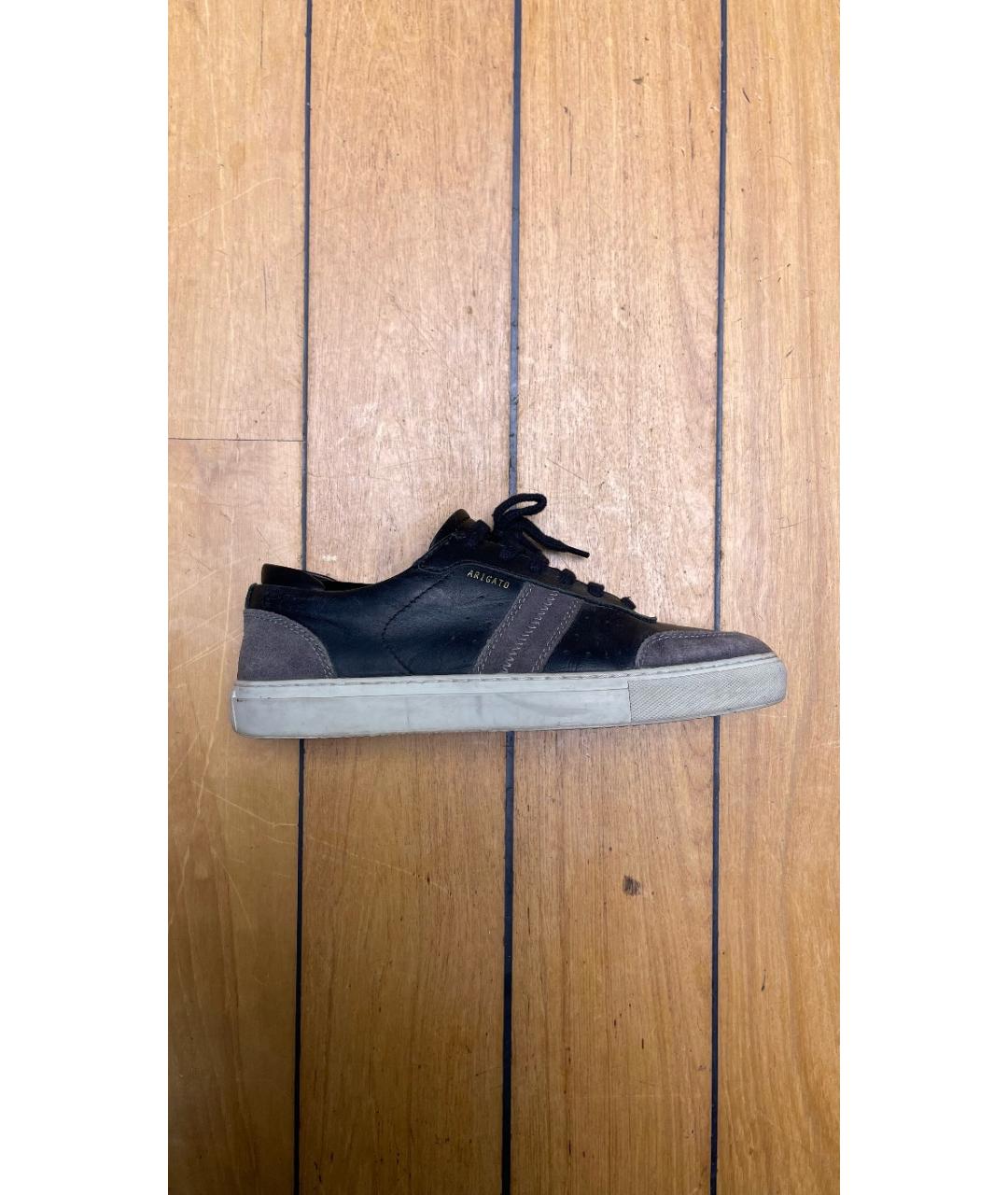 AXEL ARIGATO Черные кожаные низкие кроссовки / кеды, фото 7