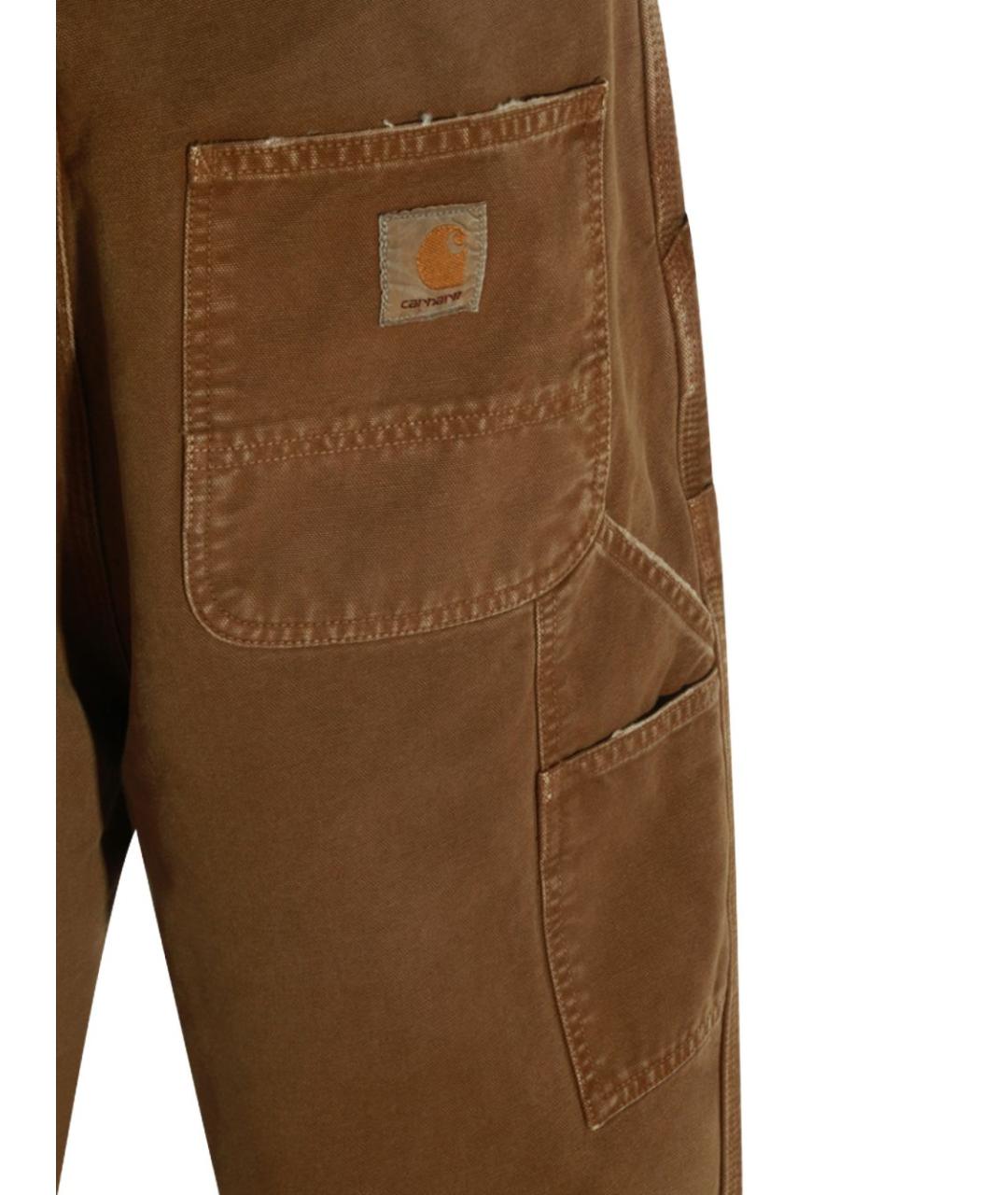 CARHARTT WIP Коричневые хлопковые джинсы, фото 2