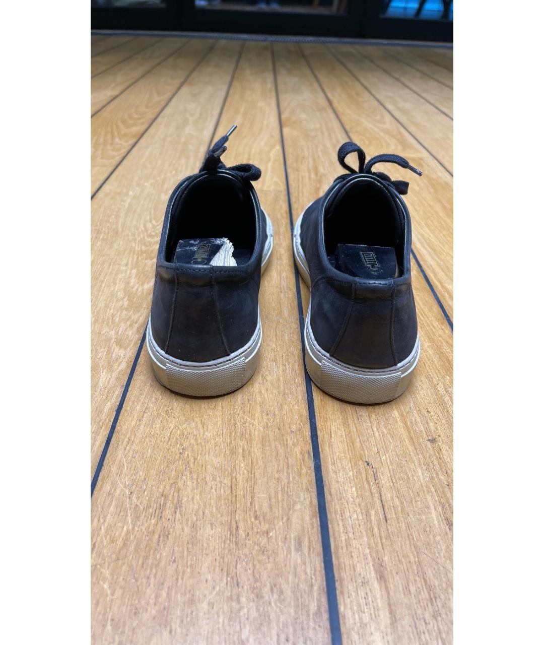 AXEL ARIGATO Черные нубуковые низкие кроссовки / кеды, фото 4