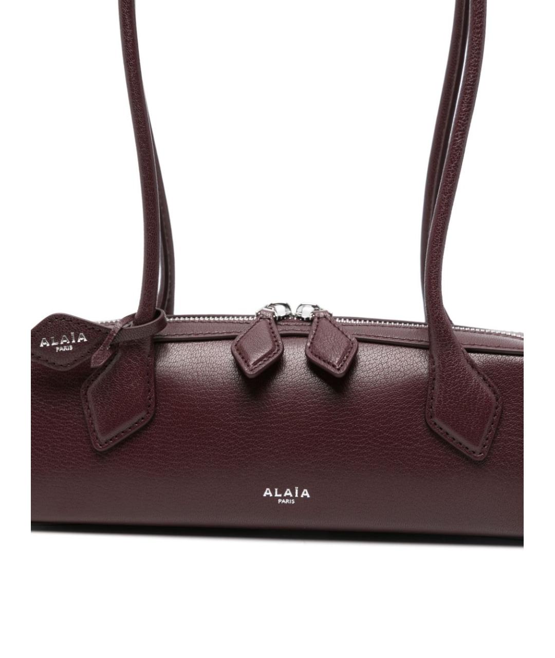 ALAIA Бордовая кожаная сумка тоут, фото 3