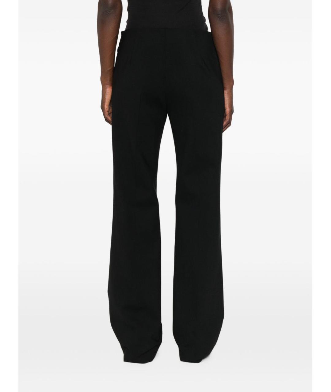 MAX MARA Черные шерстяные прямые брюки, фото 2