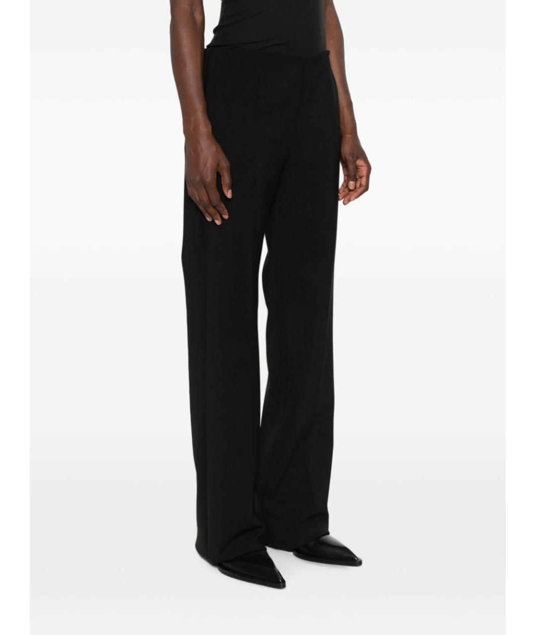 MAX MARA Черные шерстяные прямые брюки, фото 3