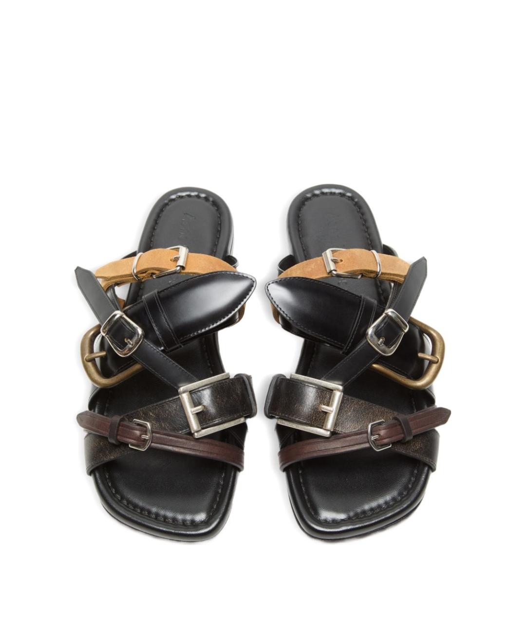 ACNE STUDIOS Мульти кожаные шлепанцы, фото 3