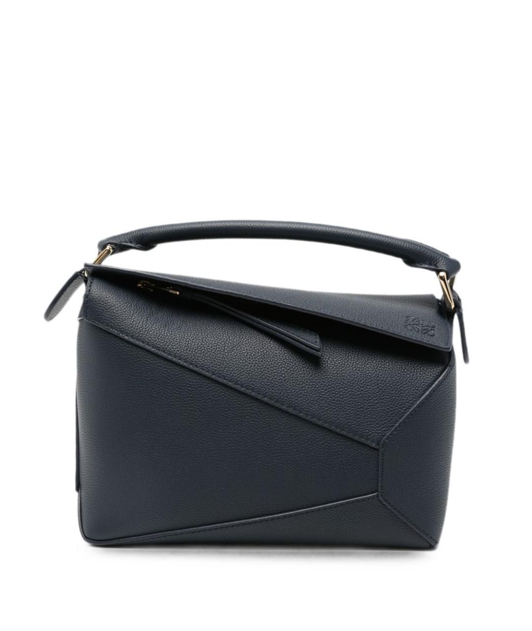 LOEWE Темно-синяя кожаная сумка через плечо, фото 1
