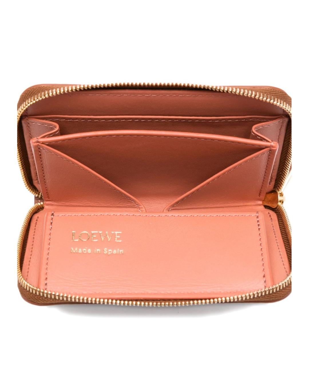 LOEWE Коричневый кожаный кошелек, фото 3